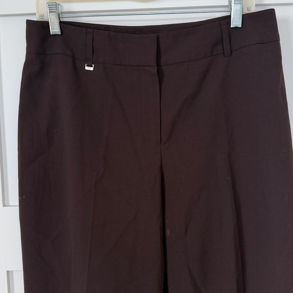 Jones NY Brown Wide-Leg Stretch Trousers - 10